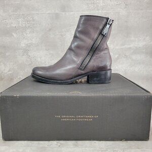 Frye Demi Zip Bootie Boots Womens Size 7.5M Leather Side Zip Ankle Shoes